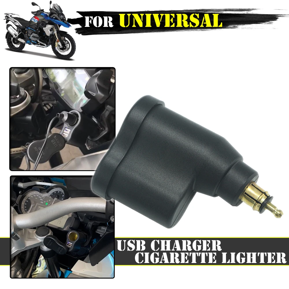 For BMW R1200GS R1250GS F850GS F750GS F800GS Motorcycle Power Adapter Dual USB Charger Cigarette lighter Waterproof For Tiger850