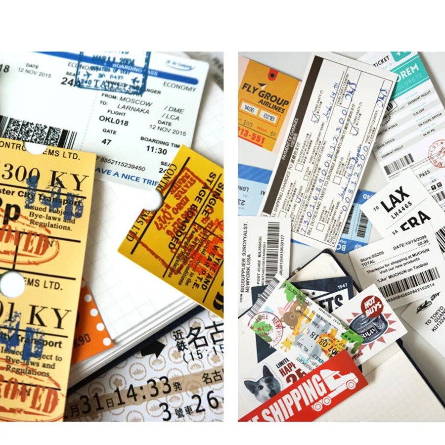 

29PCS Retro Air Tickets Sticker Traveling Boarding Pass Air Tickerts Stickers for Mac book Suitcase Laptop Skateboard Phone Car