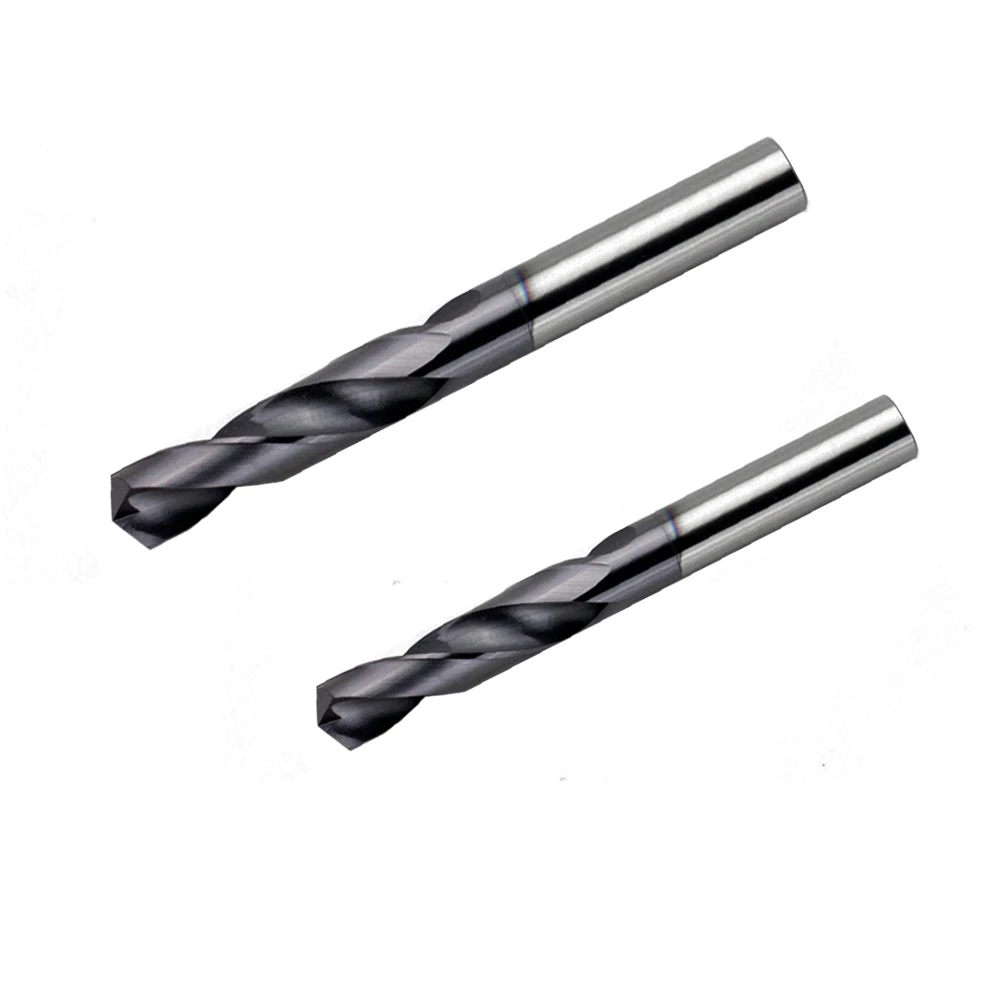2Pcs  High quality 1-12mm Carbide Alloy Tungsten Steel Super Hard Stainless Twist Bit Straight Handle Solid Monolithic Drill