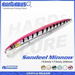 Hunthouse Savage Gear Floating Minnow Fishing Lure Sandeel Jerk Minnow Long Casting Bait Pesca 143mm/14g 173mm/23g 208mm/33g