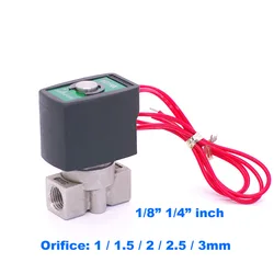 SPU series SPU-01/02 Normally Close 2 way Stainless steel water solenoid valve BSP Port G1/8