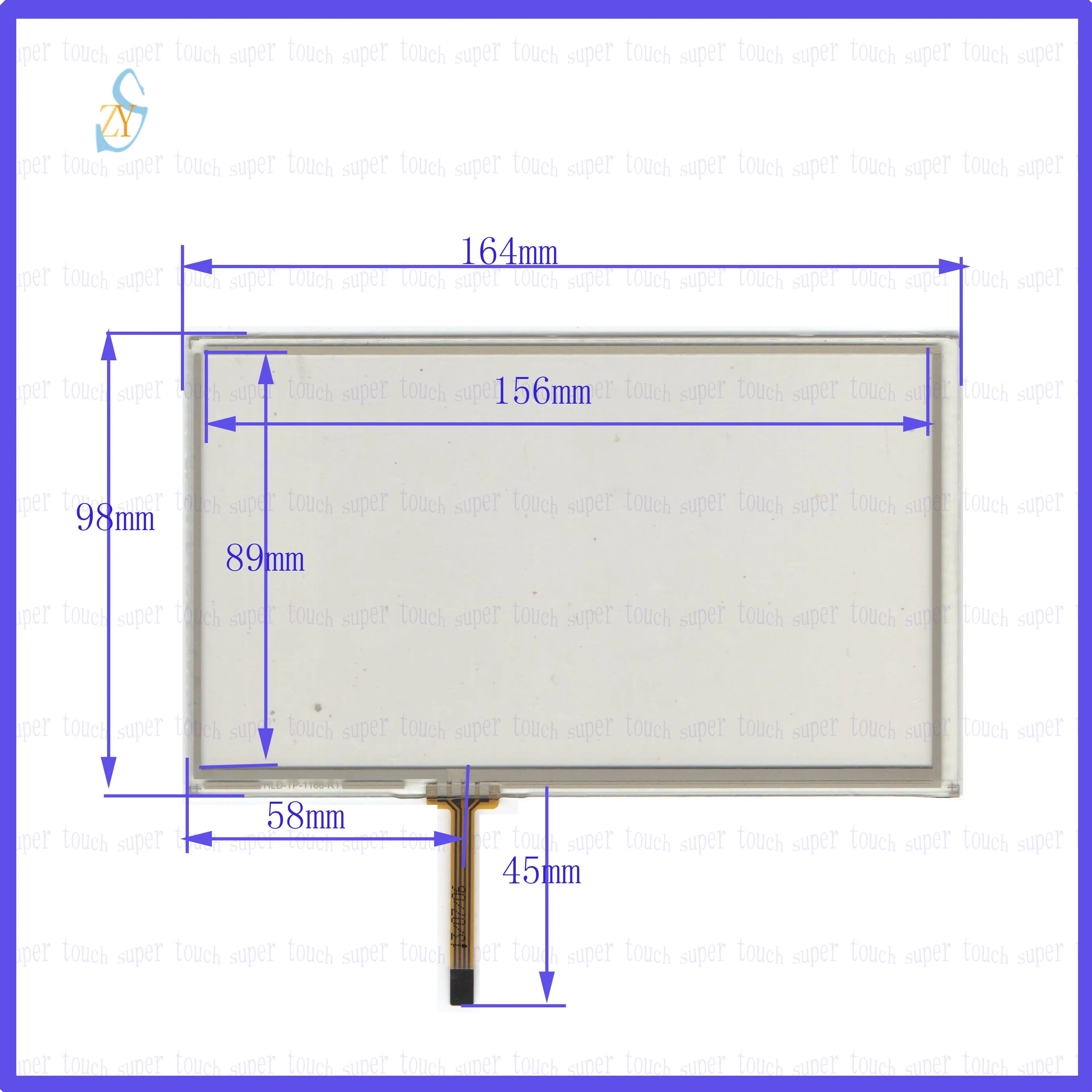 

ZhiYuSun wholesale 5PCS/LOT 164*99MM HLD-TP-1166 7inch 4lines resistance screen for car DVD redio this is compatible HLDTP1166