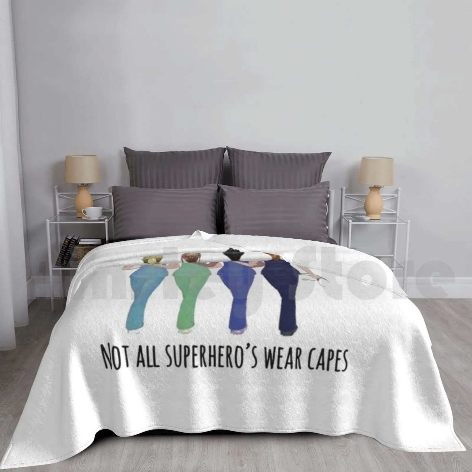 Not All Superhero’s Wear Capes Blanket Fashion Custom Cool Cute Simple Nhs Nurse Save Life S England Not