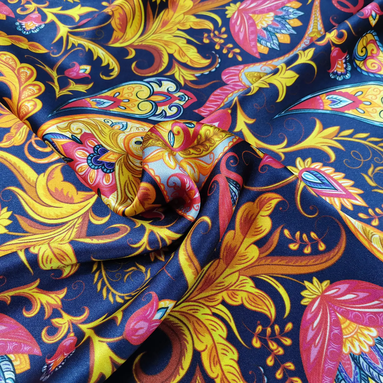 New pure mulberry silk fabric digital printed fashion floral silk for dress curtains clothing bedding scarf many colors