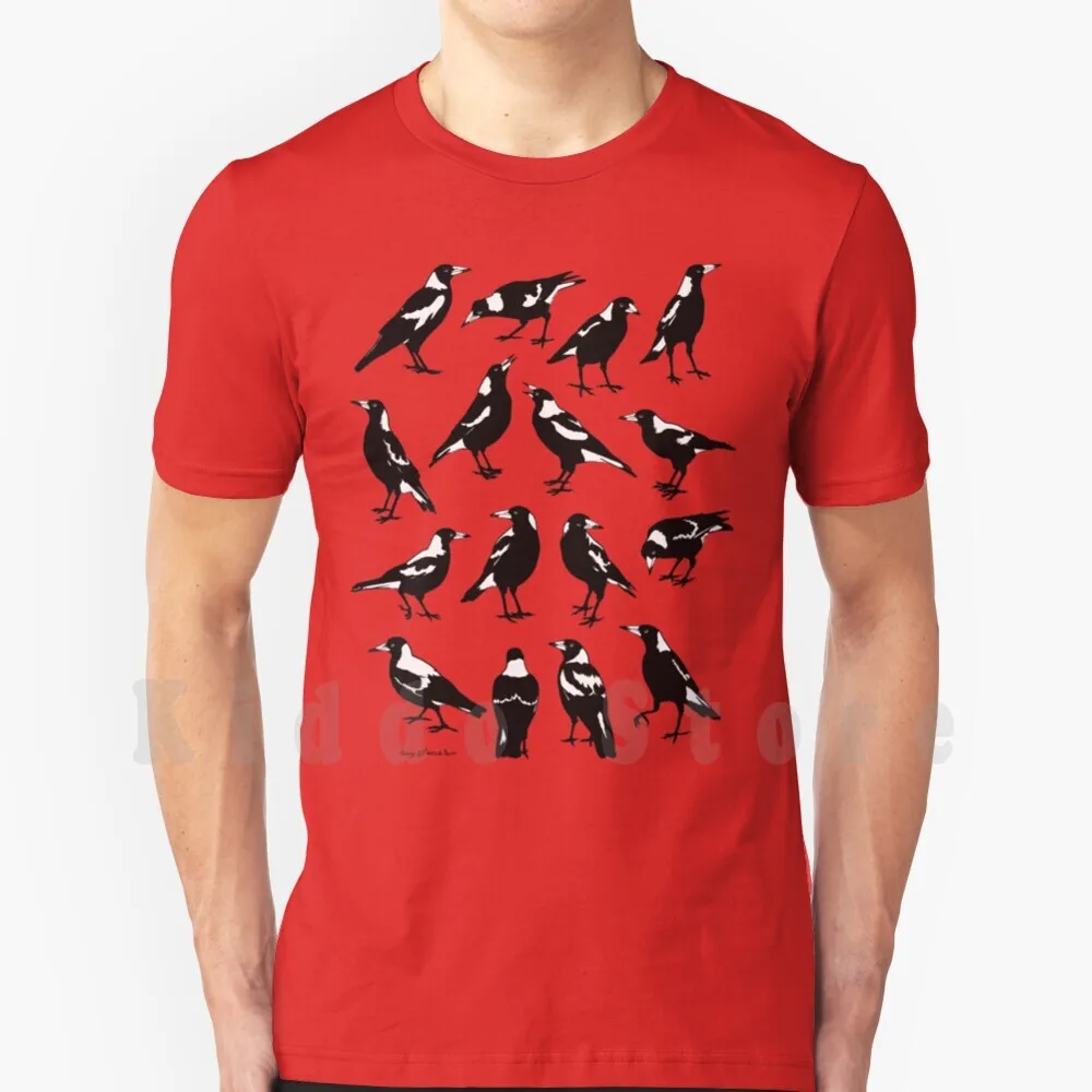 

Magpies-Australian Native Birds ( Choose Preferred Tee Colour And Style ) T Shirt Print For Men Cotton New Cool Tee Australian
