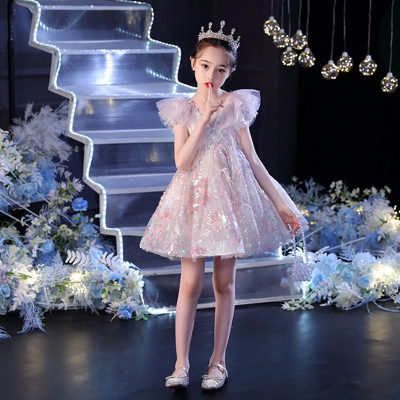 Girls Dress Elegant New Year Princess Children Party Dress Wedding Gown Kids Dresses for Girls Birthday Party Formal Clothes