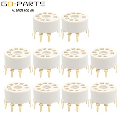 10PCS PCB Mount Plastic 9pin Vacuum Tube Socket for 12AX7 12AT7 12AU7 EL84 6N1 ECC82 ECC83 ECC81 Vintage Hifi Audio TUBE AMP DIY