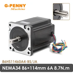 NEMA34 Stepper Motor 86*114mm 8.7N.m 6A L=114mm  4 Wires Hybird CNC Stepper motor For CNC machine 3D printer Stepper Motor