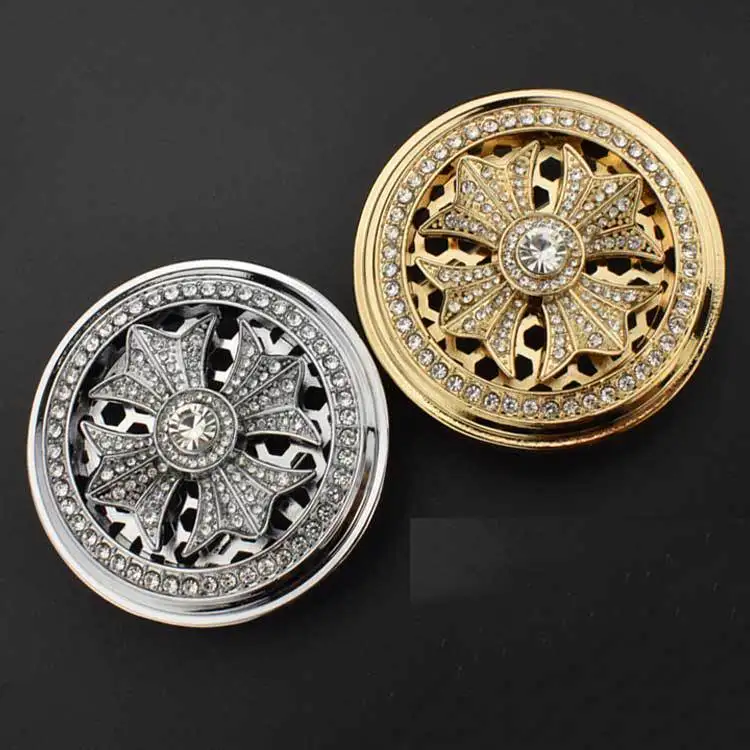 Rotatable men's belt buckle with diamond, rotatable mesh explosion-proof alloy belt head wear-resistant round buckle 3.8