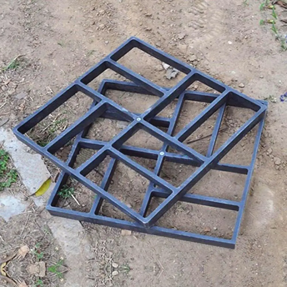 Manually Paving Cement Brick Concrete Molds Reusable DIY Plastic Path Maker Mold Garden Stone Road Paving Mold Garden Decoration