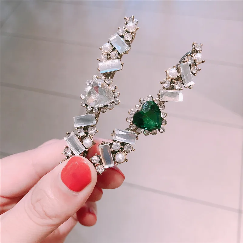 Women Elegant Fashion flowers Hair Clip Headdress Camellia Rhinestone Spring Clip Hairpin Headwear Handmade Hari Accessories