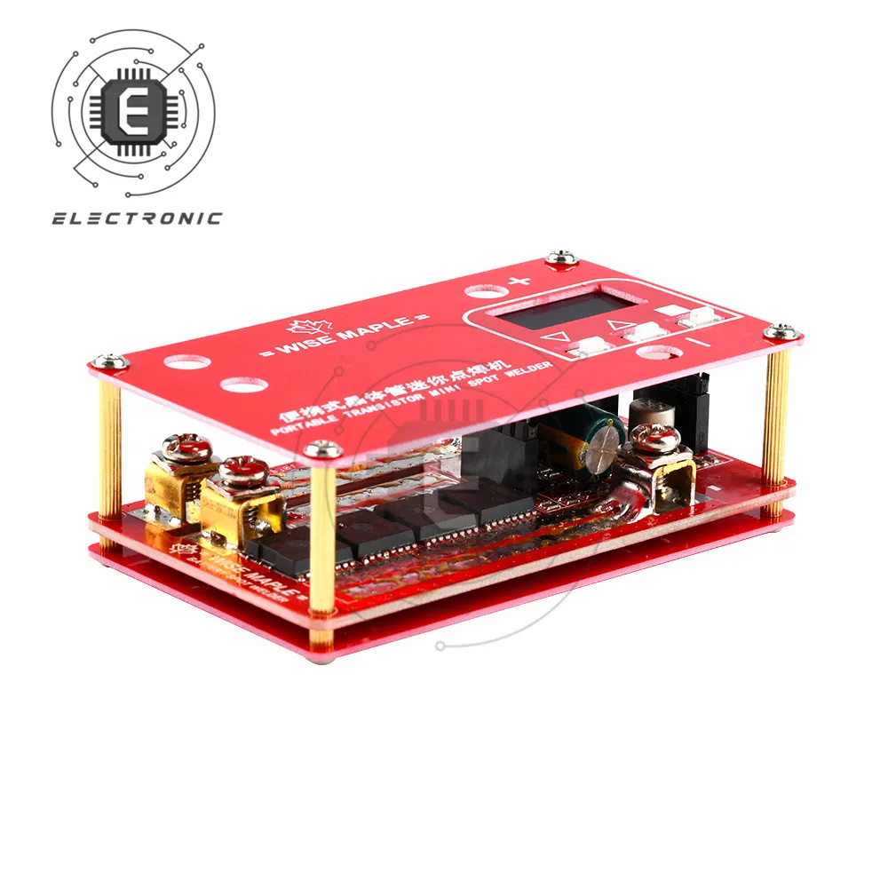 Dc 12v portátil diy transistor mini máquina de soldador ponto 18650 bateria vários fonte alimentação soldagem com display digital