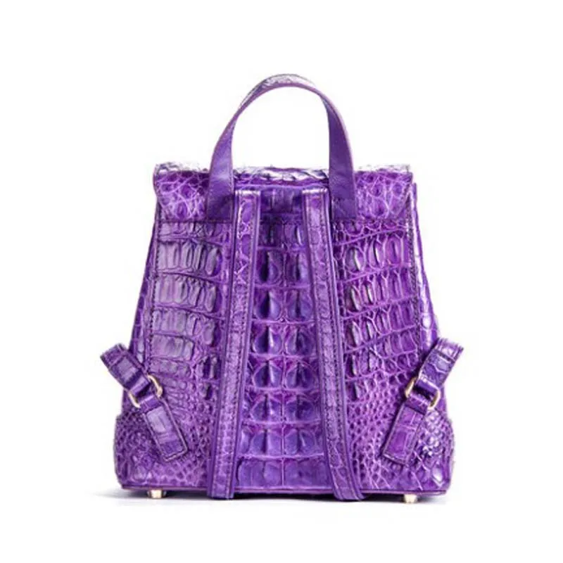 afanzhe import  thailand  crocodile leather women backpack  female large capacity  female banquet  multi-function  women bag