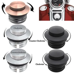 Motorcycle Left Right Aluminum  Screw-In Flush Mount  Pop Up Vented Fuel Tank Gas Cap for Harley Touring Road King Softail Dyna
