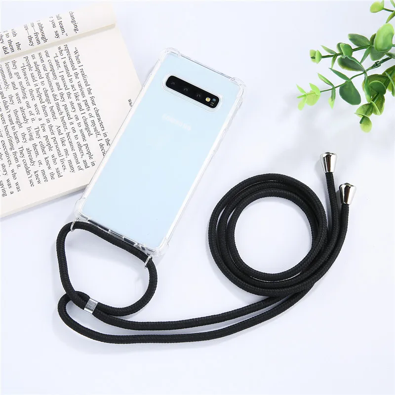 Strap Cord Chain Phone Tape Necklace Lanyard Mobile Phone Case for Carry to Hang For SAMSUNG S10 5G E Note 9 8 10 Plus