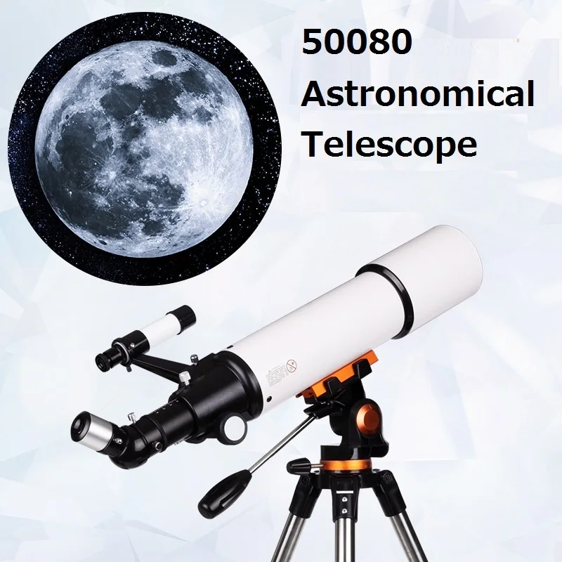 50080 Telescope Astronomic 80mm Large-caliber Multilayer Coated Powerful Monocular Telescope With Tripod For Space Observation