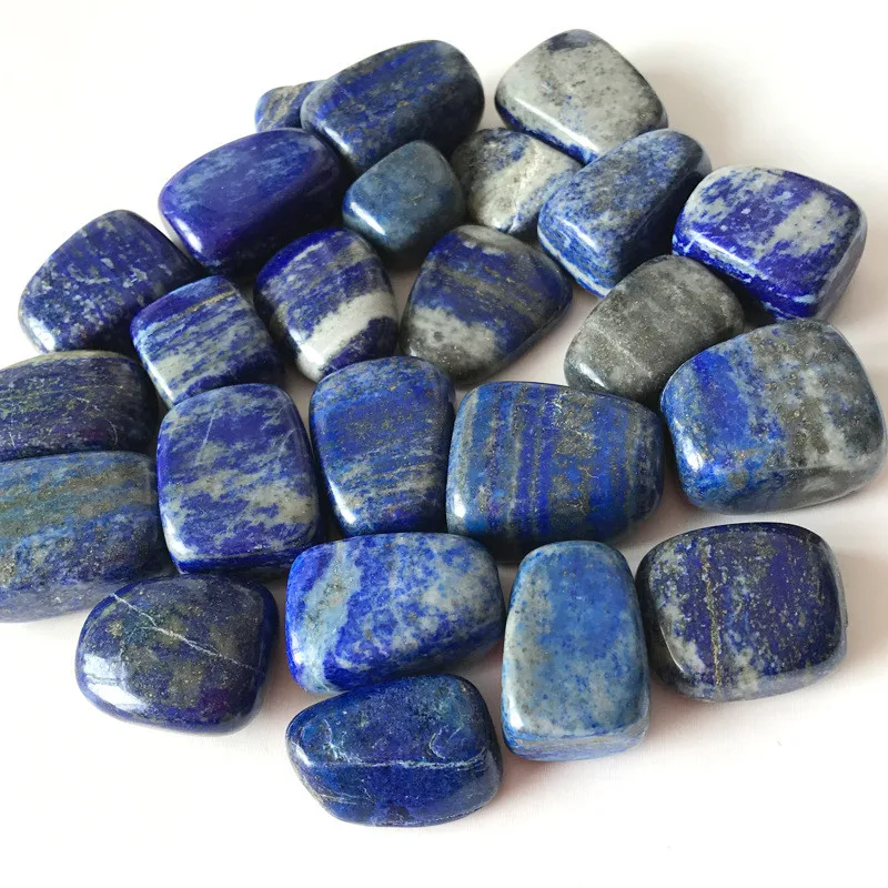 20-45mm Natural large lapis lazuli gravel crystal original stone granule fish tank flower landscaping decoration 100g