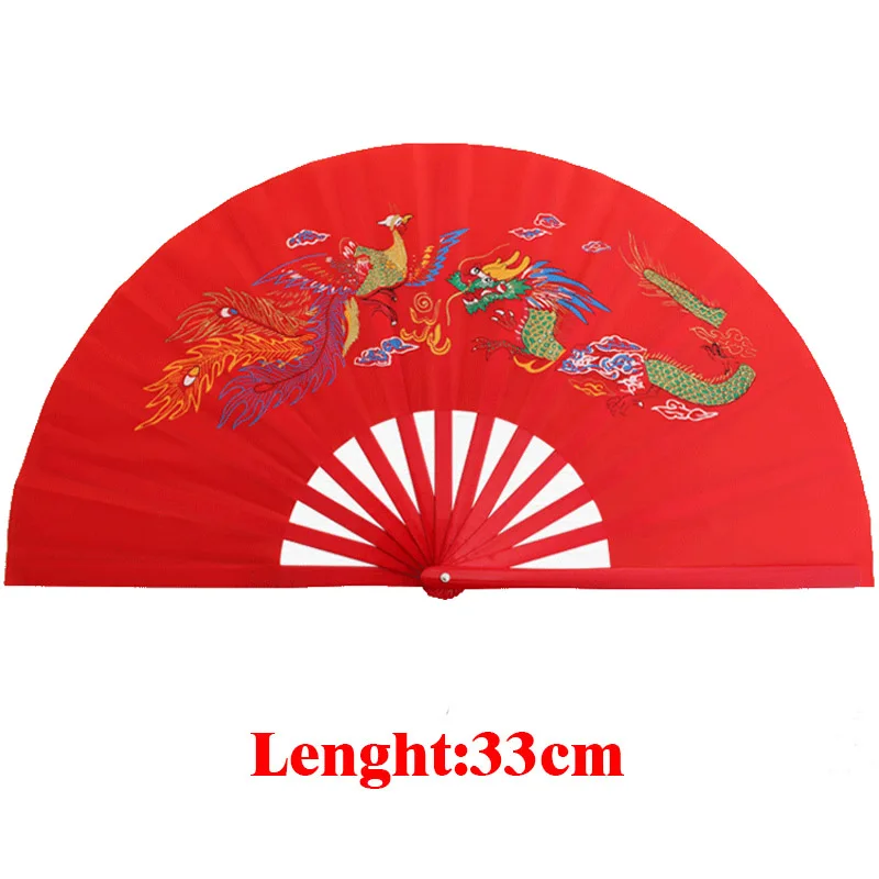 Kung fu Tai chi fan bamboo 33cm High-grade Right Hand Performance Fan Martial Arts Fans Wushu Products