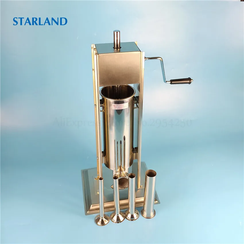 Fabricante de Churros español de 3L, embutidor de salchichas de acero inoxidable, máquina extrusora de Churros, fabricante de Donuts españoles, relleno Manual de salchichas