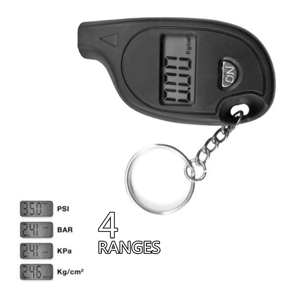 Mini Portable Keychain Tire Tyre Wheel Air Pressure Gauge Tester Digital LCD 5-100 PSI Procession Tool Tire Pressure Monitor