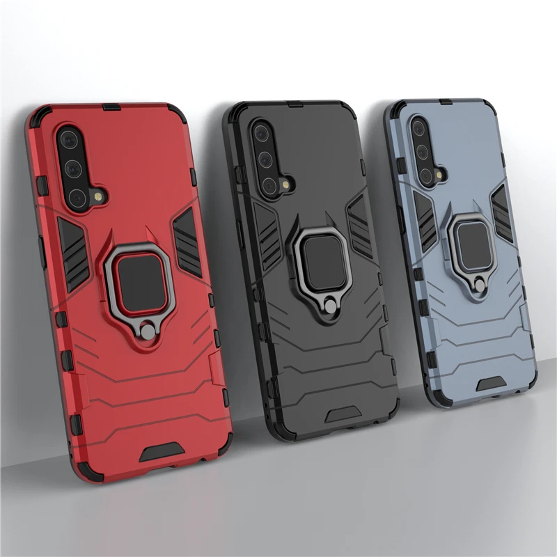 For Oneplus Nord CE 5G Case Cover for Oneplus Nord CE N200 5G Cover Armor Shell Capa Finger Ring Kickstand Protective Phone Case