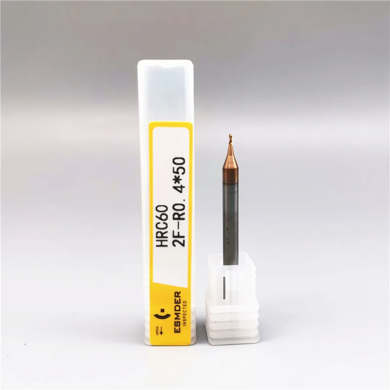 1PCS ตัด HRC60 0.3 0.4 0.5 0.8เคลือบ Micro-เส้นผ่าศูนย์กลางแบนทังสเตน Milling Cutter