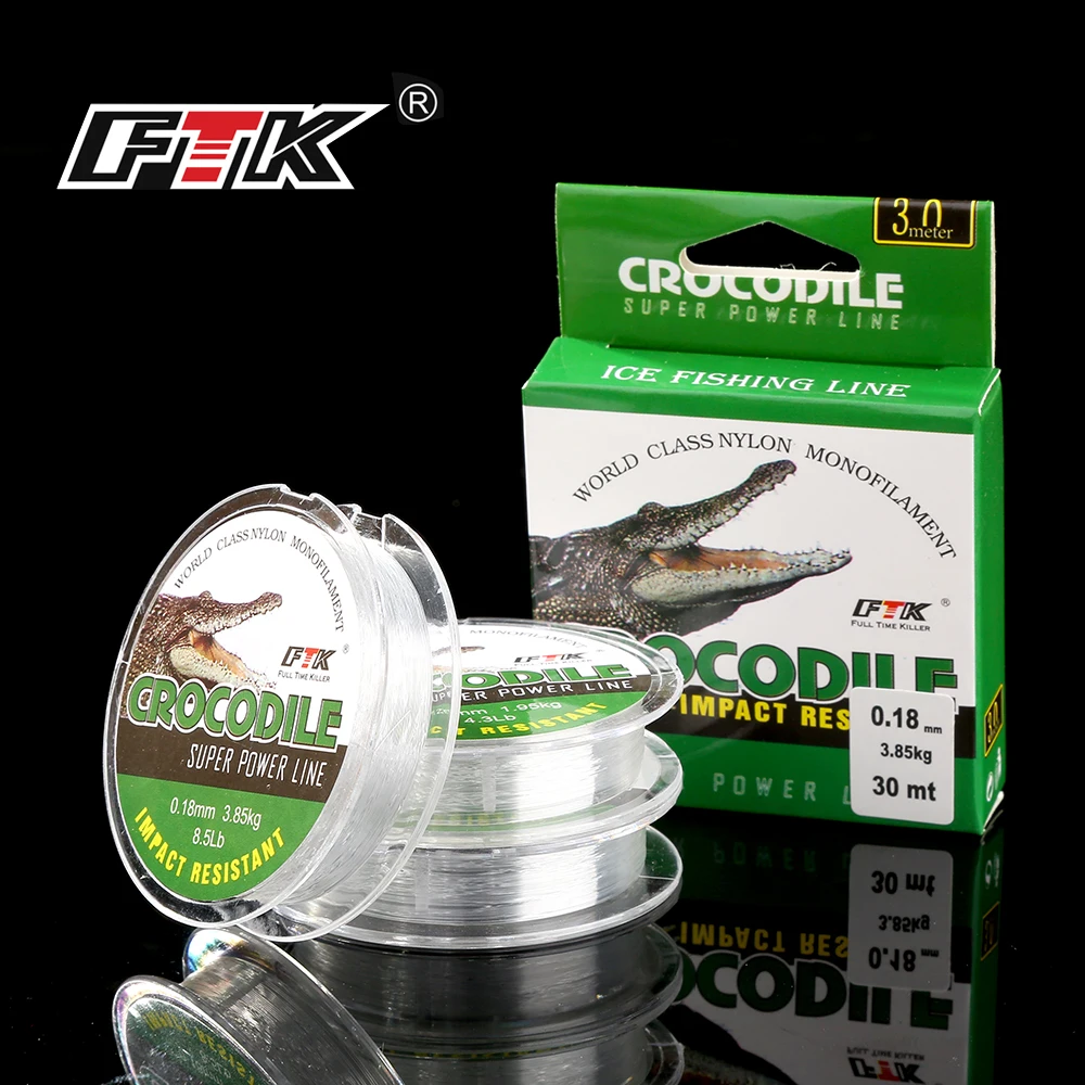 FTK Ice Fishing Line Nylon Japan 0.08MM-0.25MM 2.9-12.5LB Super Soft Monofilament Fishing Line Winter Accesoires