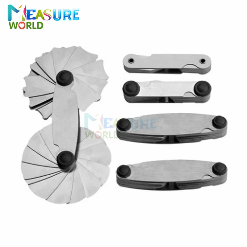 4 Pcs Radius Gauges Set Radius- Fillet-Gauge Concave Convex Arc Stainless R1-6.5 7.5-14 15.5-25 26-80 Concave Convex arc tools