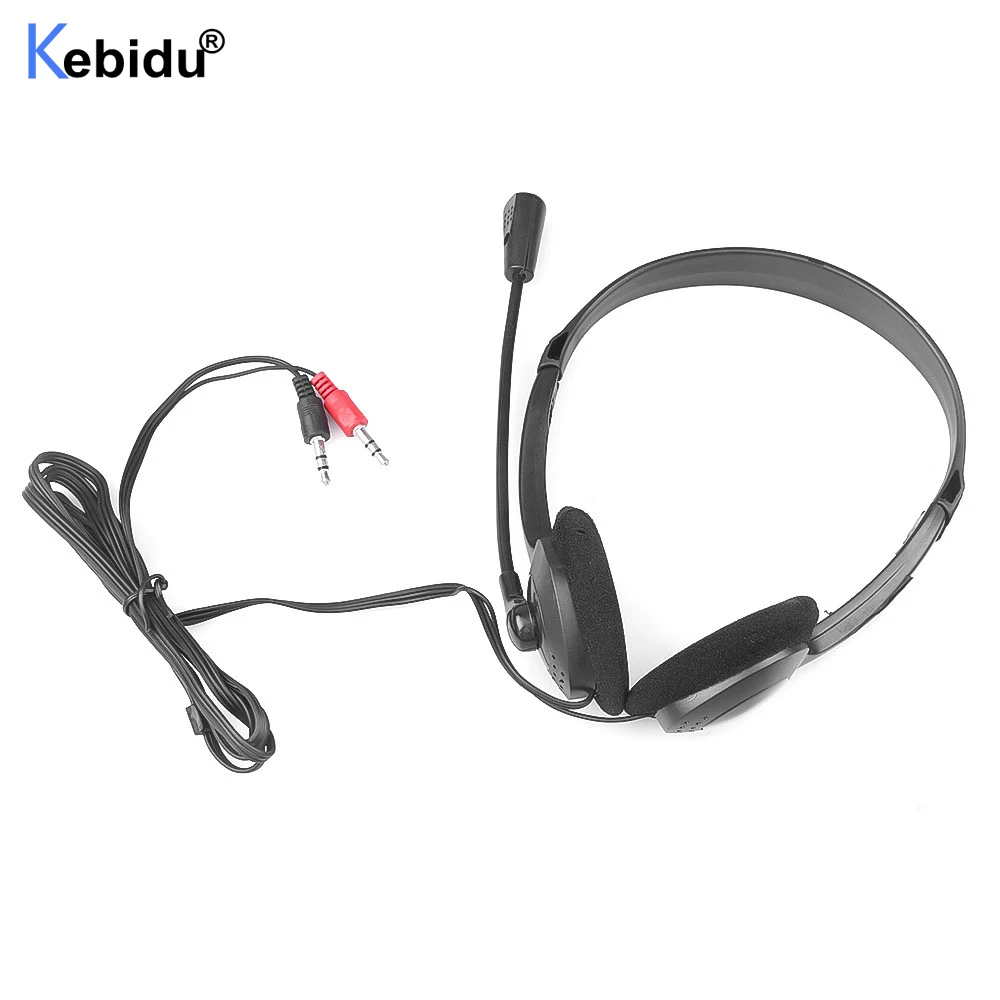 3.5mm Wired Gaming Earphone Headphone With Microphone 3.5mm Plug MIC VOIP Headset Skype for PC Computer Laptop