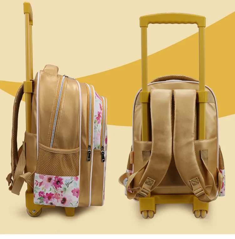 children school Trolley backpack Bag kids School wheeled backpack bag for girls with lunch bag set Rolling school bag wheels