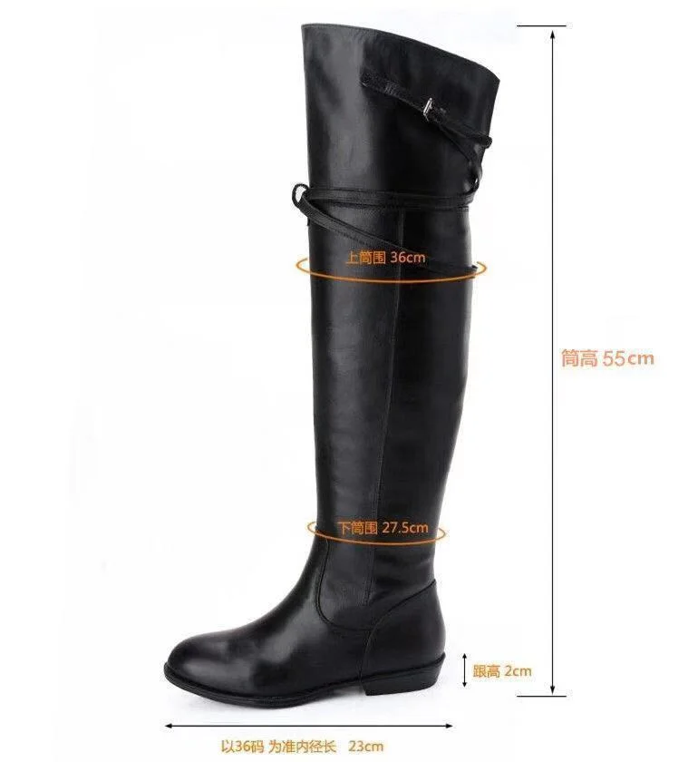 Fujin Genuine Leather Women Boots Over The Knee High Warm Fur Women Winter Boots Warm Snow Booties platform boots gothic