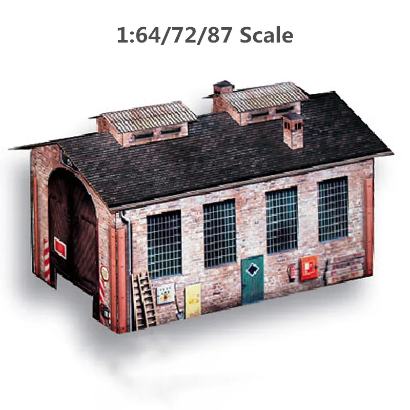 Scale 1:87/64/72/100 Miniature Building Assembly Model Paper Materials Handmade House Diorama Kits 1Set