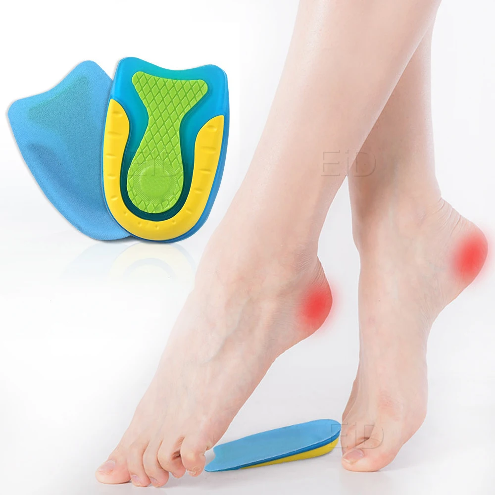 Silicone Gel Heel Cushion Inserts for Shoes Heel Cup Pads for Bone Spurs Pain Relief Protectors Plantar Fasciitis Insole Insert