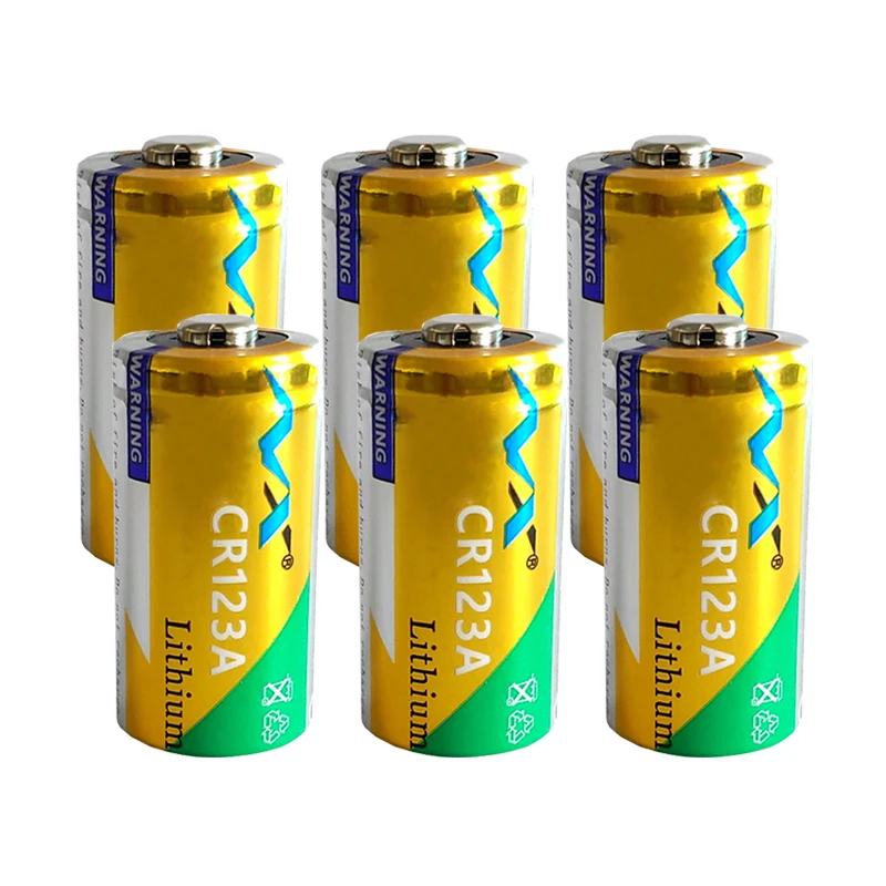 6pcs 3V Lithium 16340 Battery CR123A CR17345 KL23a VL123A Batteries 3.7V CR123 for Laser Pen LED Flashlight Cell