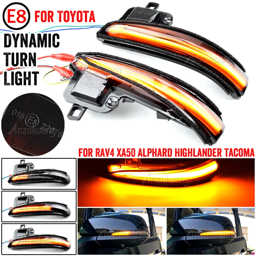 Dynamic Turn Signal Light For Toyota RAV4 XA50 2019 2020 2021 Side Mirror Marker Light Sequential Indicator Lamp