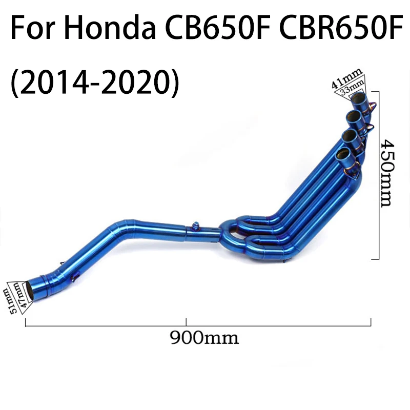 For HONDA CBR650 CB650R CB650F CBR650R Motorcycle Exhaust Front Pipe Muffler Middle Link Connect Pipe Modified Motorbike