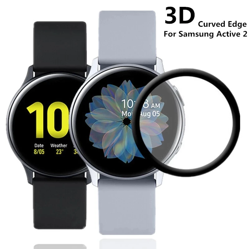 Película de vidrio suave HD de borde redondo 3D para Samsung Galaxy Watch 4 5 Pro, Protector de pantalla de 45mm para galaxy watch Active 4 2, 40mm