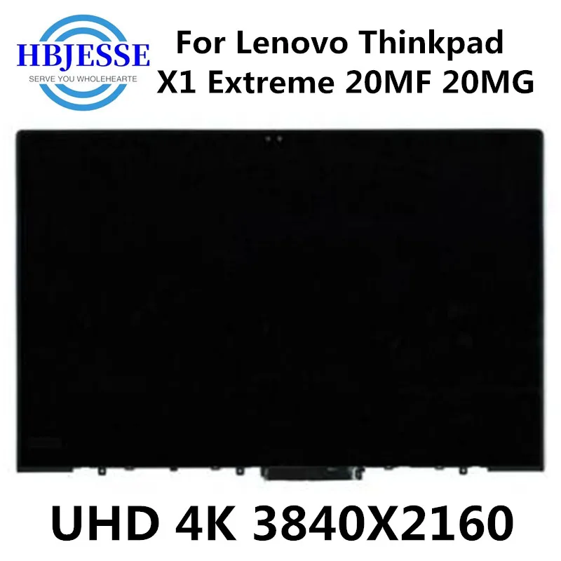 Imagem -02 - Uhd 3840x2160 Lcd Screentouch Digitador Assembléia Substituir 01yu648 00ny694 para Lenovo Thinkpad x1 Extremo 20mf 20 mg Portátil 15.6