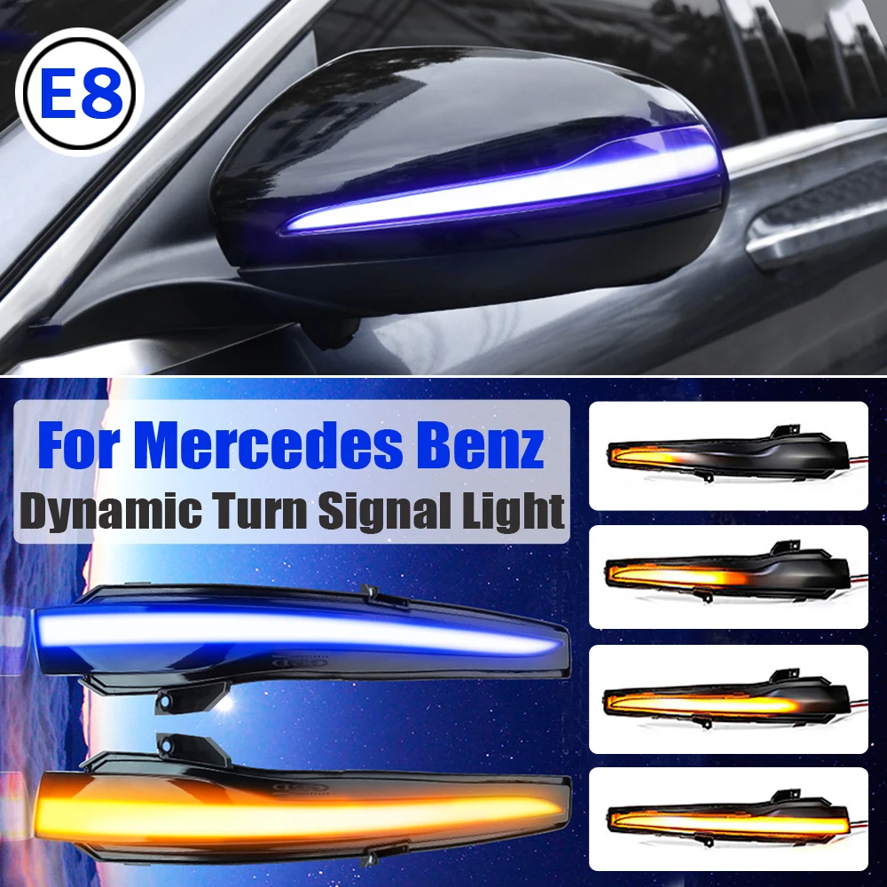 Dynamic Turn Signal Lights For Mercedes Benz C E S GLC W205 W213 V Class W447 Rearview Mirror Indicator Blinker Lamp LED