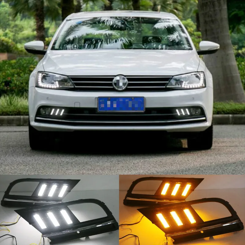 

Fog lamp For Volkswagen VW Jetta Sagitar MK6 2015-2018 car styling driving LED DRL Daytime Running Light Daylight