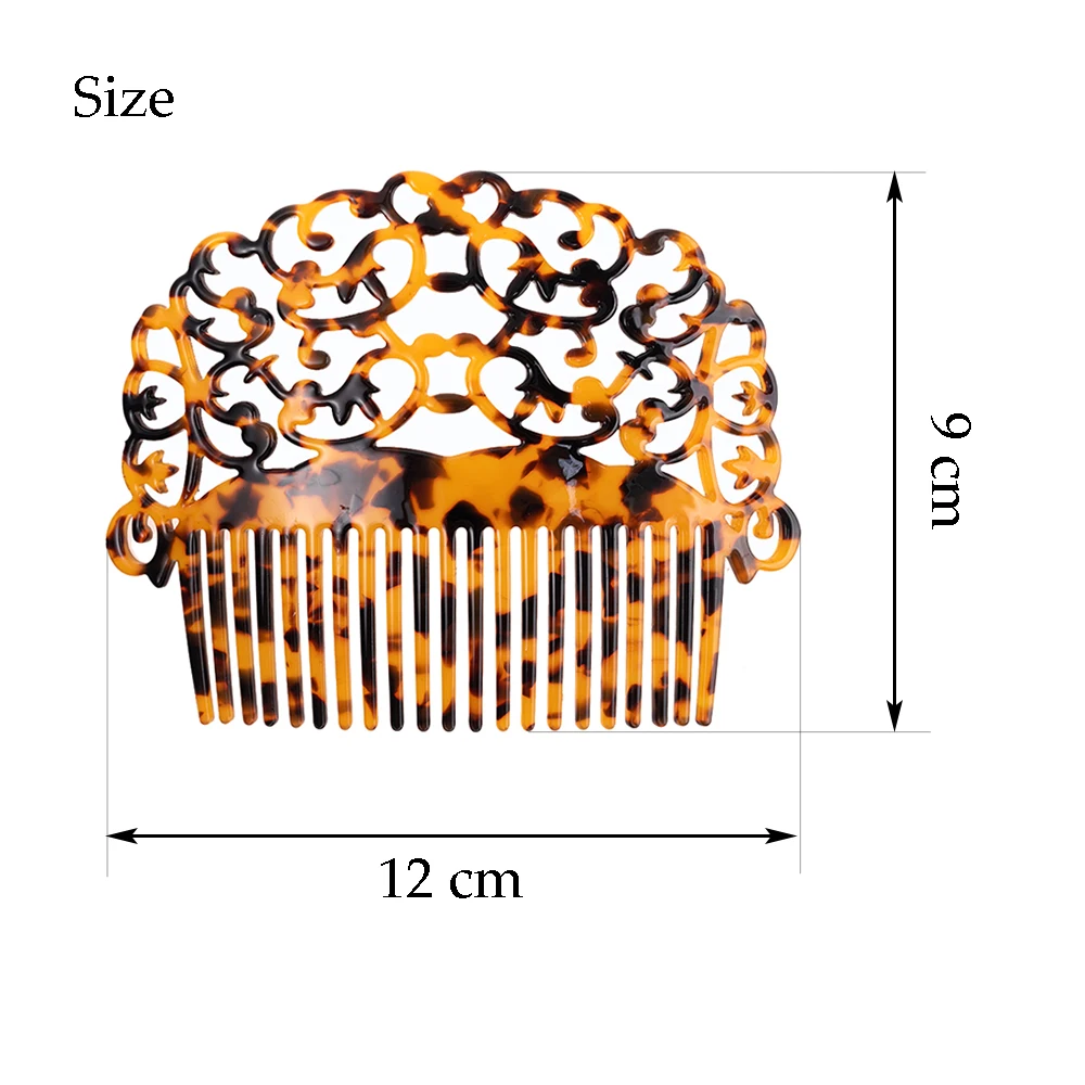 Vintage Hair Combs Colorful Acetate Hair Accessories Faux Tortoise shell Women Hair clips Flamenco dancers Headdresses jewelry image 3