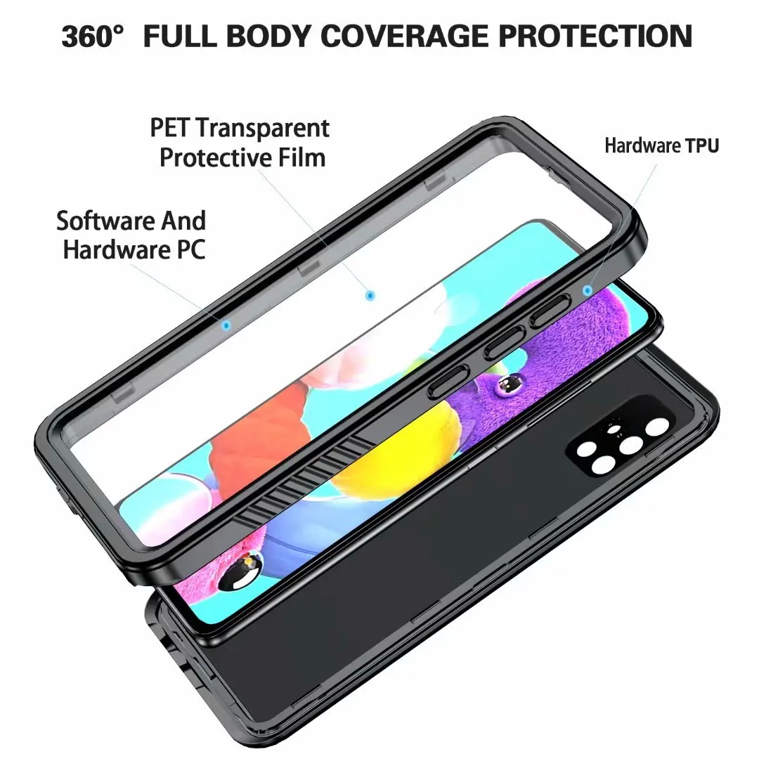 IP68 Real Waterproof Case For Samsung Galaxy S22 S21 Ultra FE S20 Plus S10 S9 S8 Note 20 Ultra Note10 A51 A52 Diving Swim Cover