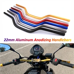 Guidão 22mm motocicleta alumínio anodização volante para cafe racer cb500x nc750x cb650r versys 650 fz1 xj6 mt07 z800