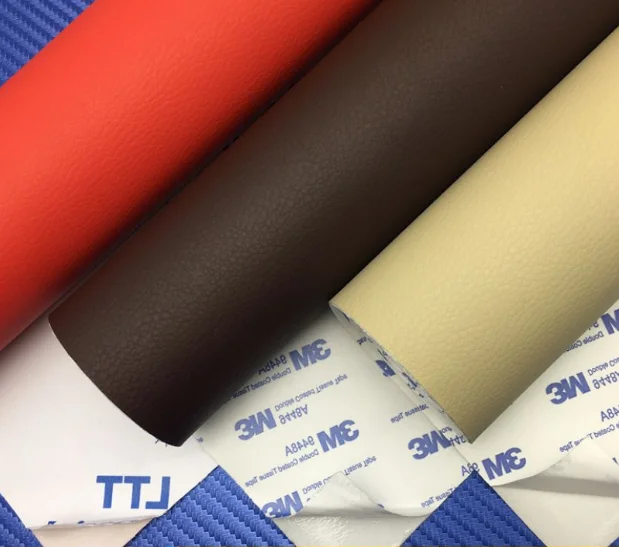 Adhesive self-adhesive four-sided elastic PU leather car interior modification workbench door panel AB column sofa renovation