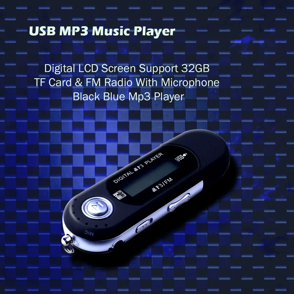 4 جيجابايت 8 جيجابايت USB MP3 مشغل موسيقى شاشة LCD رقمية راديو FM مع وظيفة التسجيل مشغل Mp3 دروبشيبينغ