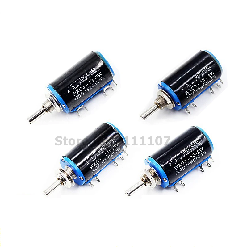 

WXD3-13-2W 1K ohm 1KR WXD3-13 2W Rotary side Rotary Multiturn Wirewound Potentiometer