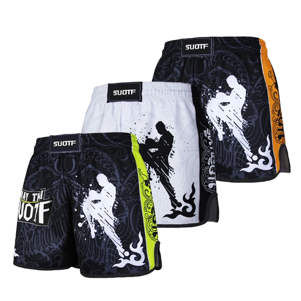 Fighting shorts men's and women's fitness training printed boxing shorts MMA Muay Thai fighting game Taekwondo boxing suit