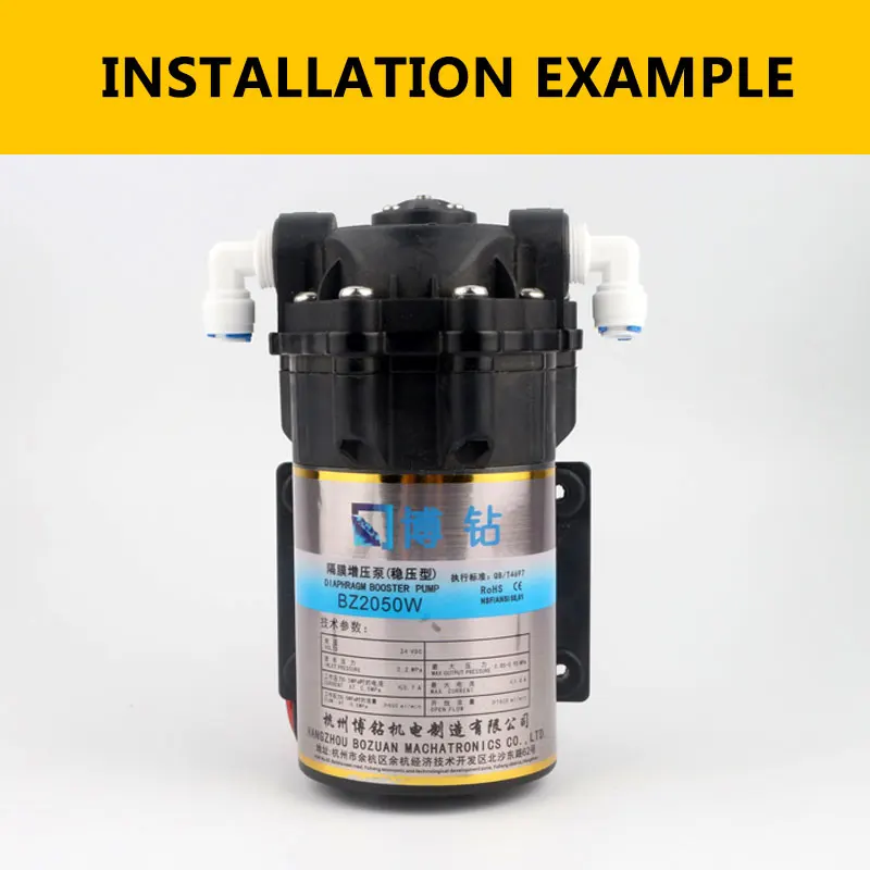 3/8 "الخارجية الموضوع إلى 1/4" أنبوب الأنابيب اتصال 4046 الكوع قطر 16 مللي متر الحجاب الحاجز مضخة معززة الاتصال السريع تصفية RO المياه