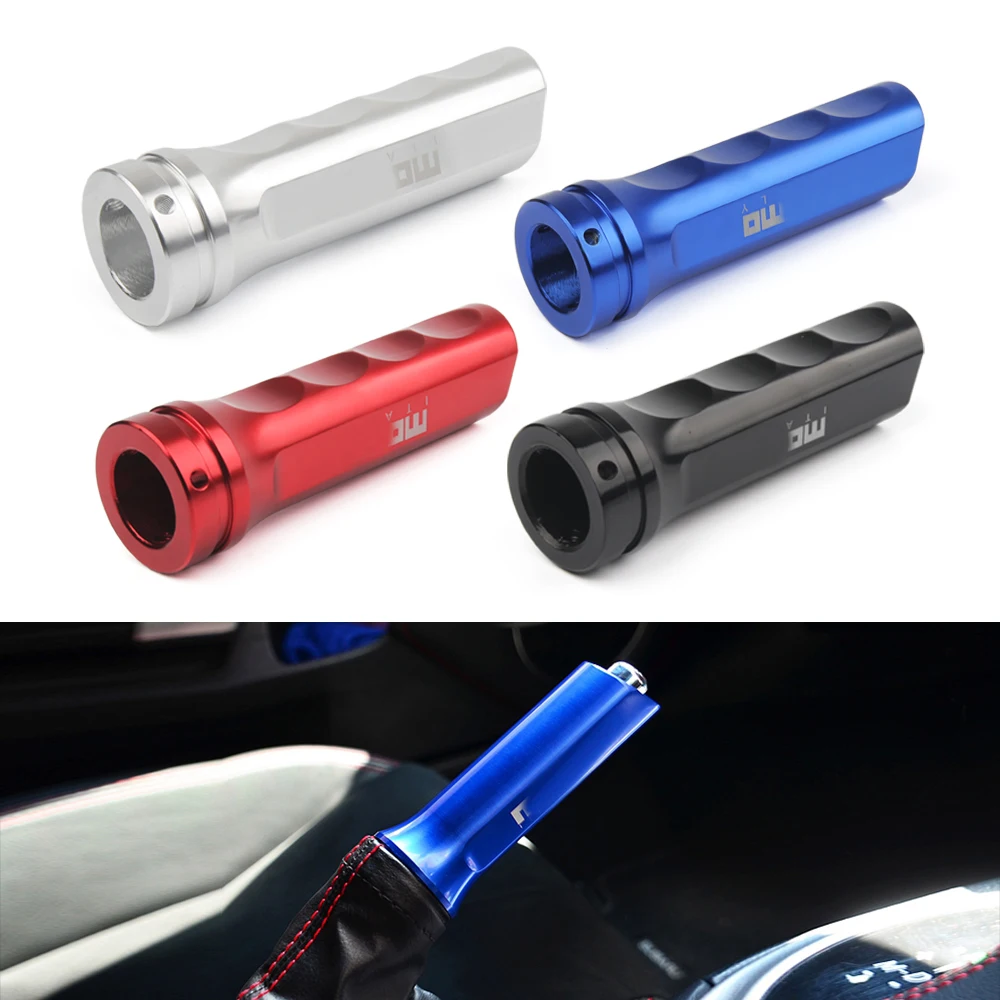 Yüksek kaliteli yarış evrensel oto araba alüminyum el fren kolu el freni kolu koruyucu kapak LOGO ile