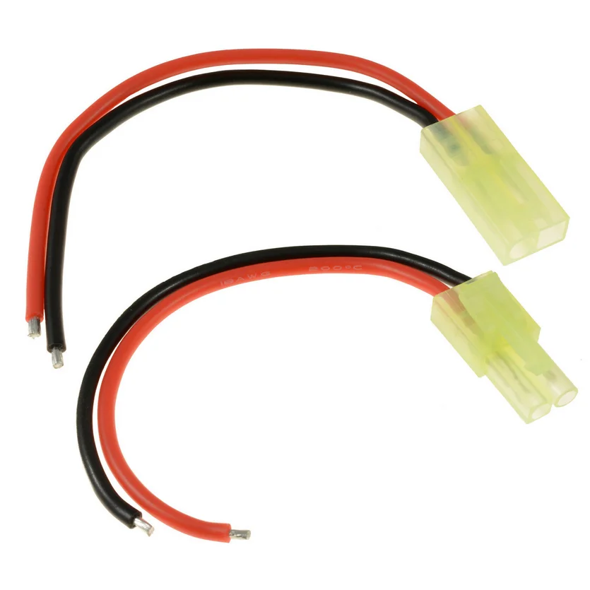 Mini Tamiya Male Female Pigtail Connector Plug Adapter with 18awg 10cm tinned Silicone wire Cable for RC Battery Charger Car